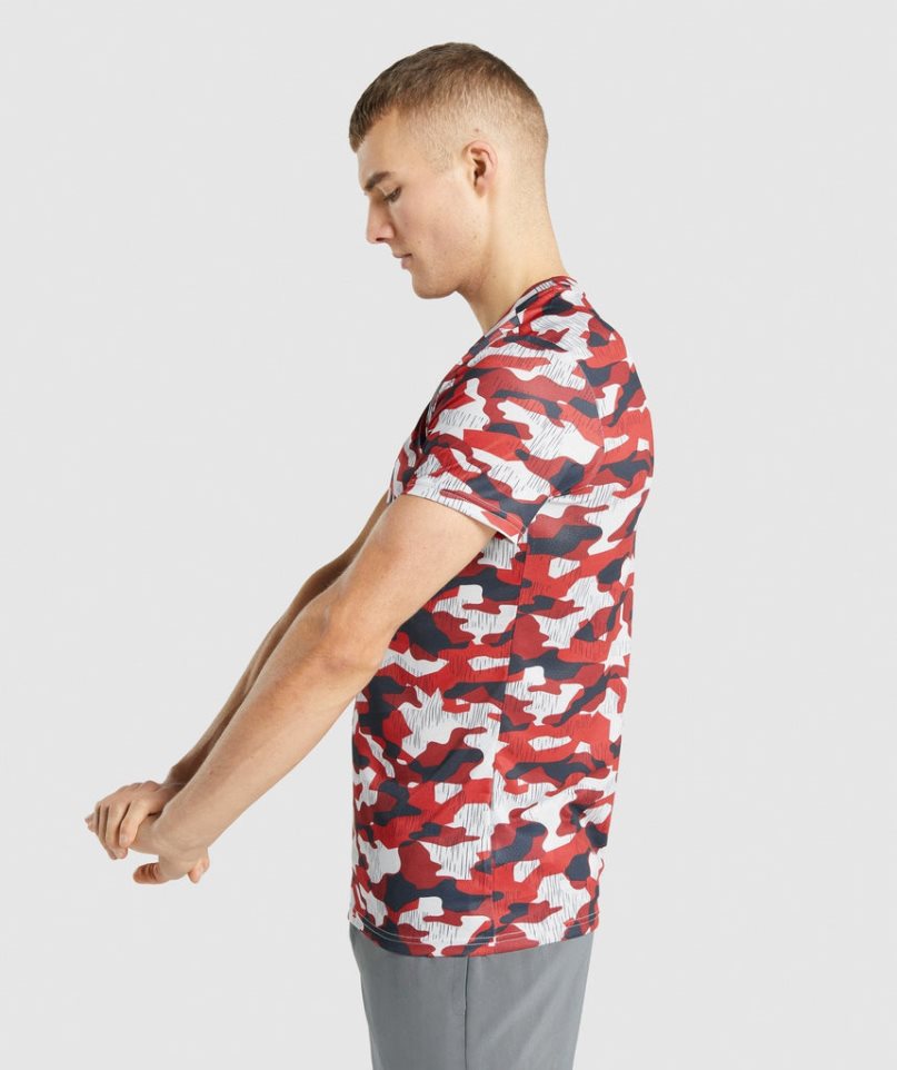 Men's Gymshark Arrival T-Shirts Camo | CA 60D587